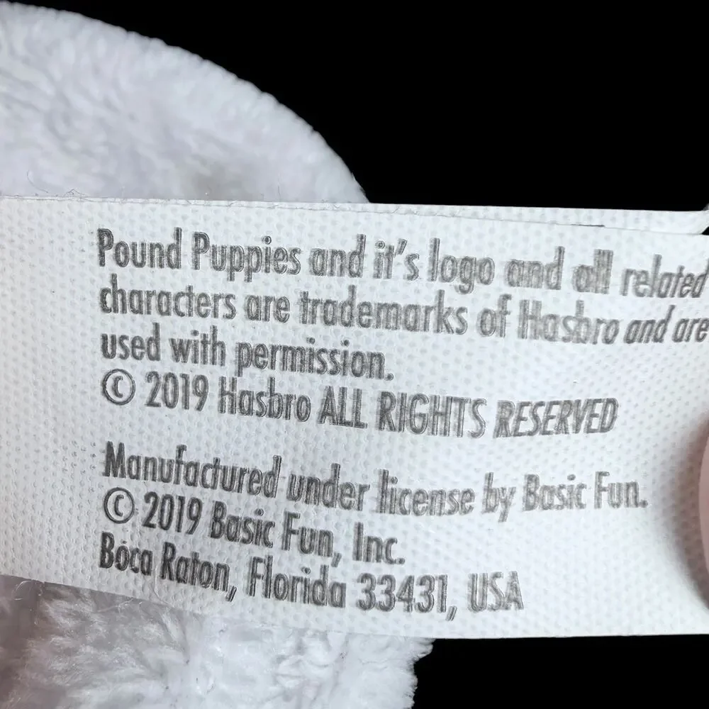Pound Puppies Brown Puppy Dog Plush 8 in 2019 Basic Fun Hasbro PP Diaper Newborn